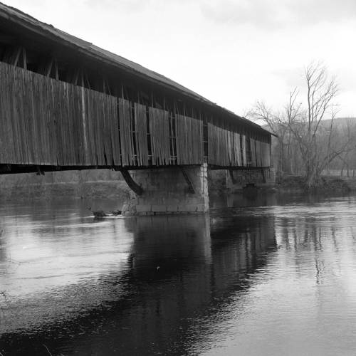 The New Hampshire Legislature is expected to decide this year whether to save the Bedell Bridge, between Haverhill, N.H., and Newbury, Vt., shown on April 9, 1973. It is one of two remaining covered bridges over the Connecticut River. The other one is between Windsor, Vt., and Cornish, N.H., and is still used for motor vehicle traffic. (Valley News - George Lambert) Copyright Valley News. May not be reprinted or used online without permission. Send requests to permission@vnews.com.