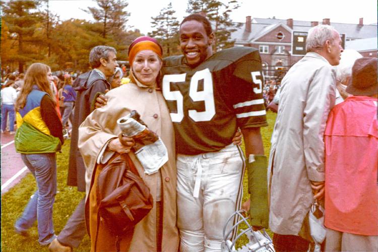 Priscilla Sears with Byron Boston, Dartmouth class of 1981, in an undated photograph. (Family photograph)