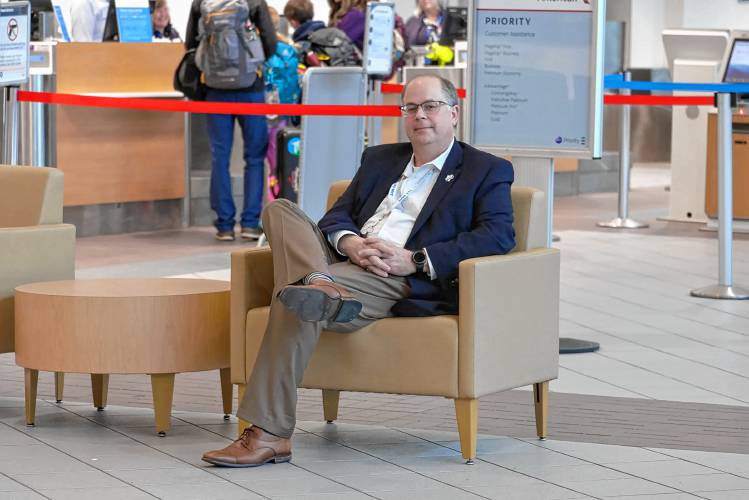 Ted Kitchens has led Manchester-Boston Regional Airport since 2018. (NHPR - Todd Bookman)
