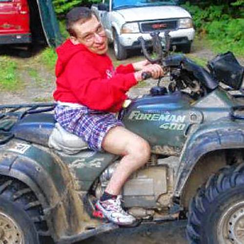 Accompanied by his sister, C.J. Lanzim would regularly go on rides on his four-wheeler on the family property in Plainfield, N.H., shown in summer 2007. 