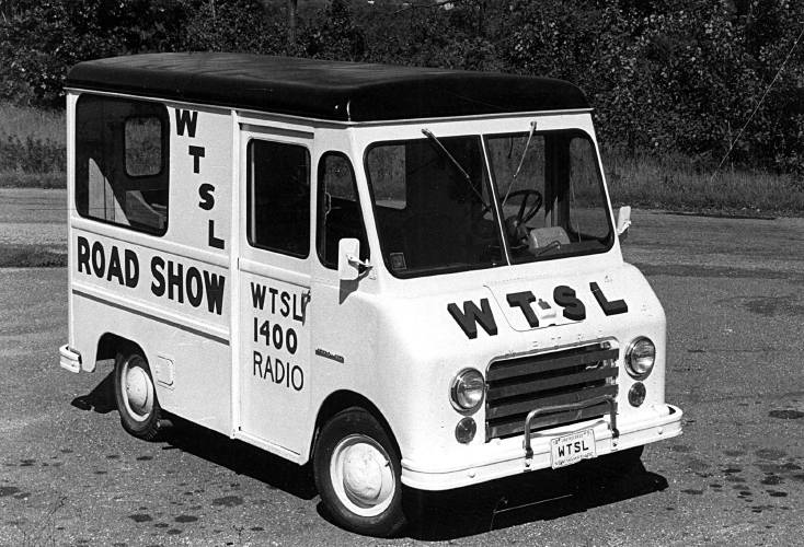 The WTSL-AM Road Show van in a 1971 photograph. The station used the truck to do live remotes, whether it was at the grand opening of a business or an event like a football game where the broadcasters described the action from the van's roof. (Courtesy Bob Sherman)