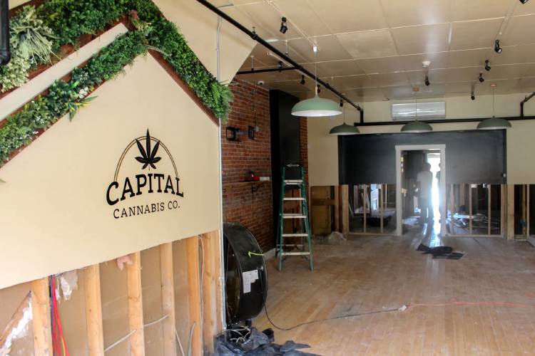 Capital Cannabis Co. store in Montpelier in the midst of post-flood cleanup. Photo by Max Scheinblum/VTDigger