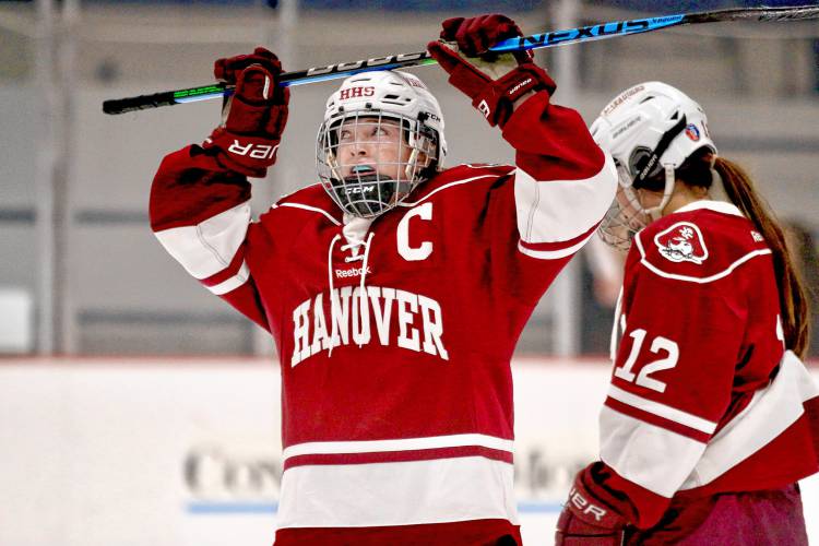 Hanover High's Maeve Lee is one of New Hampshire's best girls ice hockey players. (Valley News - Tris Wykes) Copyright Valley News. May not be reprinted or used online without permission. Send requests to permission@vnews.com.