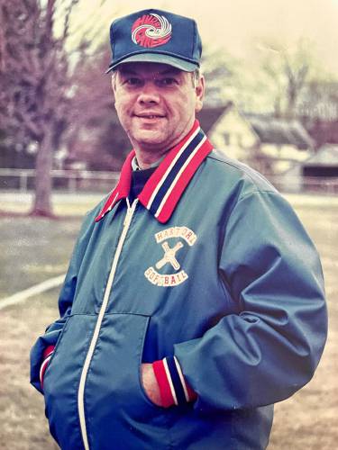 Brian Trottier during his time as Hartford's softball coach in an undated photograph. (Family photograph)
