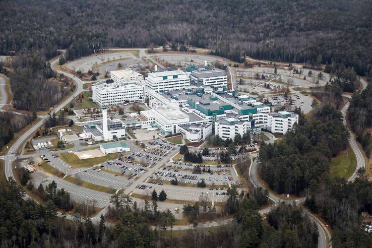 Dartmouth-Hitchcock Medical Center in Lebanon, N.H., as seen from the air on Dec. 9, 2017. (Valley News - Charles Hatcher) Copyright Valley News. May not be reprinted or used online without permission. Send requests to permission@vnews.com.