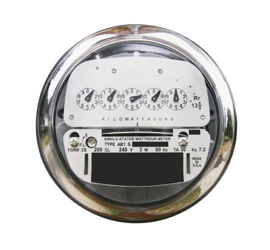 Electric Meter with clipping path