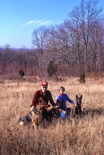 Joe and Sue Medilcott with German Shepherds that they raised. The Medlicotts raised a long line of shepherds from approximately 1970 to the early 2000s (Family photograph)