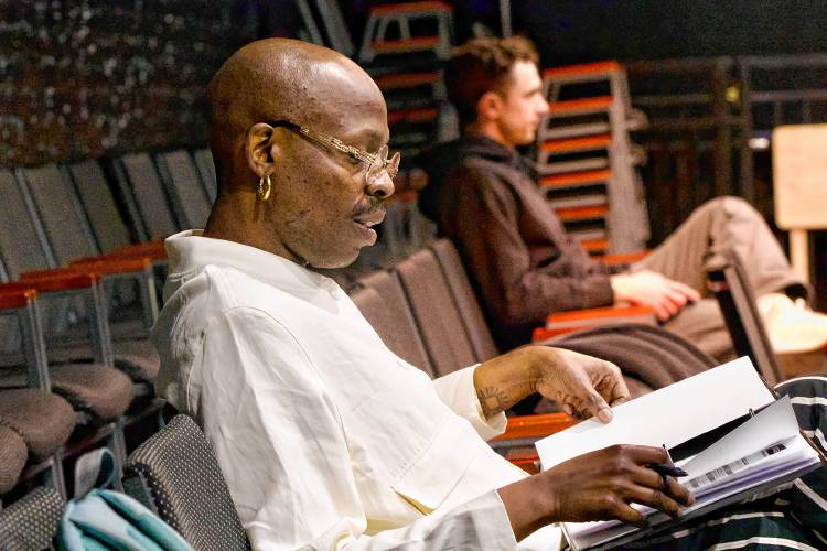 JAG Productions founder Jarvis Antonio Green watches a rehearsal of Tyrone Davis, Jr.'s 